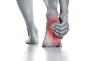Person with heel pain